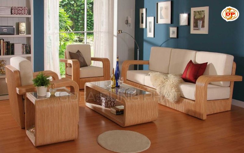 mua sofa gỗ phòng khách hiện đại