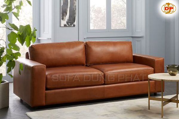 sofa da phòng khách nhỏ chất lượng