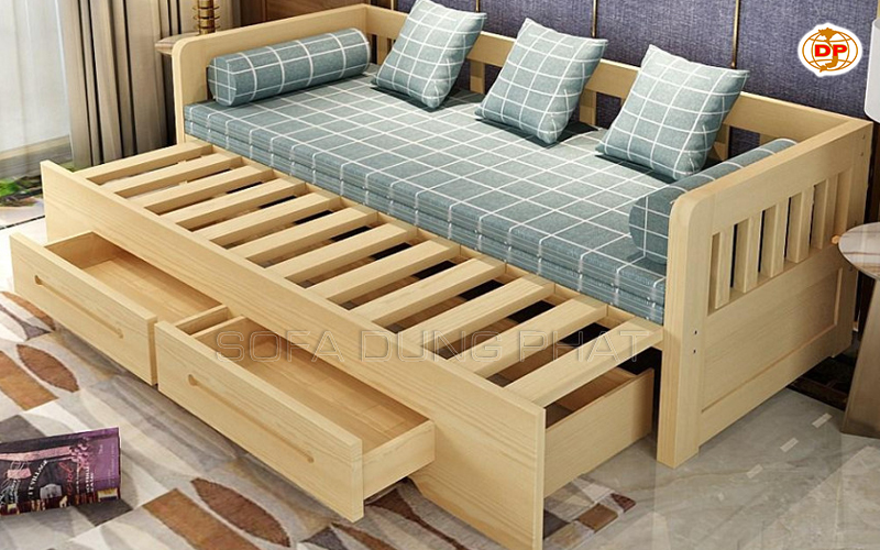 sofa giường bằng gỗ chất lượng