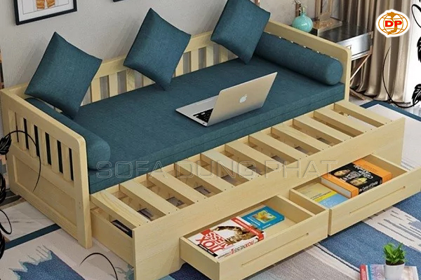 sofa giường bằng gỗ